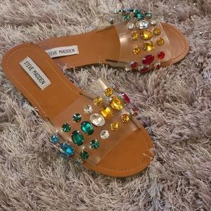 Steve Madden Jeweled Flat Sandals Size 7